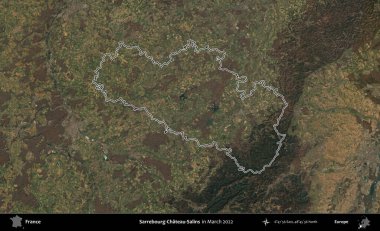 Sarrebourg-Chateau-Salins. Mart 2022 'de çekilen Copernicus Sentinel karolarından oluşan bir uydu görüntüsünde Fransa' nın idari bölgesinin ana hatları belirlendi.