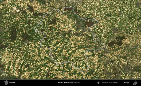 Aziz Ömer. Mart 2020 'de çekilen Copernicus Sentinel karolarından oluşan bir uydu görüntüsünde Fransa' nın idari bölgesinin ana hatları belirlendi.