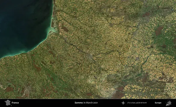 Biraz daha. Copernicus Sentinel 'in Mart 2021' de çekilmiş uydu görüntüsü üzerine Fransa 'nın idari bölgesi.
