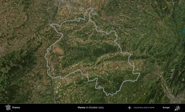 Vienne. Copernicus Sentinel 'in Ekim 2023' te çekilen uydu görüntüsünde Fransa 'nın idari bölgesinin ana hatları belirlendi.