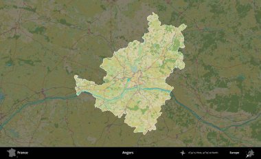 Öfke. Fransa 'nın idari alanı karanlık bir OpenStreetMap İnsani Haritası' na vurgulandı ve özetlendi