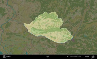 Bir daire. Fransa 'nın idari alanı karanlık bir OpenStreetMap İnsani Haritası' na vurgulandı ve özetlendi