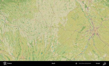 Aahhh. OpenStreetMap İnsani Yardım Stili Haritasında Fransa 'nın idari alanı