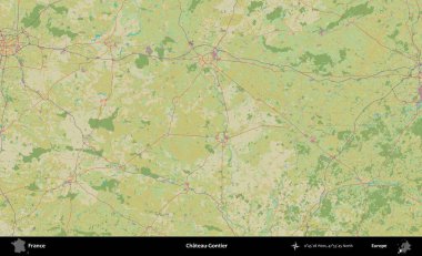 Şato-Gontier. OpenStreetMap İnsani Yardım Stili Haritasında Fransa 'nın idari alanı