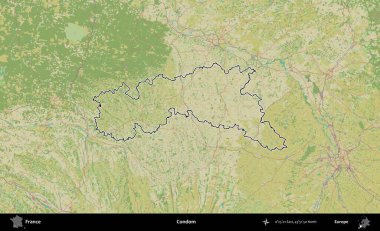 Prezervatif. OpenStreetMap İnsani Haritada Fransa 'nın idari alanının ana hatları