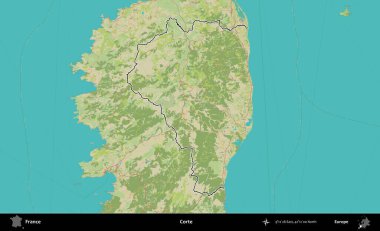 Doğru. OpenStreetMap İnsani Haritada Fransa 'nın idari alanının ana hatları
