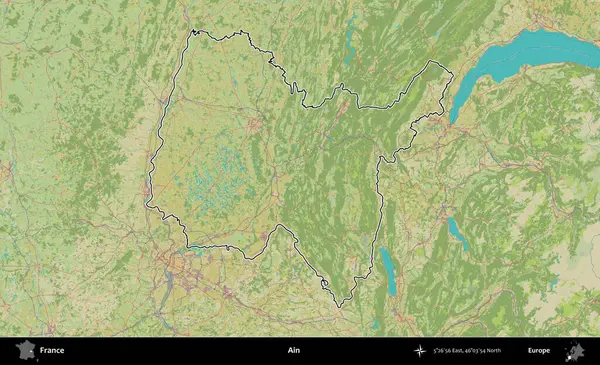 - Değil. OpenStreetMap İnsani Haritada Fransa 'nın idari alanının ana hatları