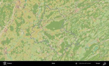 İşsizlik parası. OpenStreetMap İnsani Haritada Fransa 'nın idari alanının ana hatları