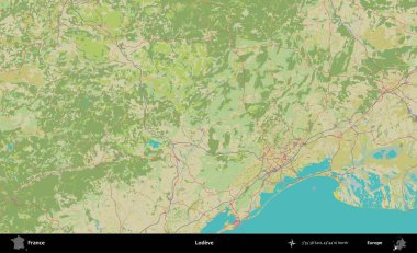 Sevgi. OpenStreetMap İnsani Yardım Stili Haritasında Fransa 'nın idari alanı