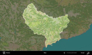 Güzelmiş. Fransa 'nın idari alanı karanlık bir OpenStreetMap İnsani Haritası' na vurgulandı ve özetlendi