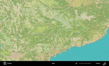 Güzelmiş. OpenStreetMap İnsani Yardım Stili Haritasında Fransa 'nın idari alanı