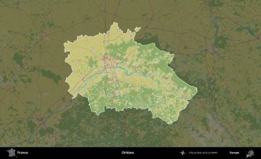 - Orleans. Fransa 'nın idari alanı karanlık bir OpenStreetMap İnsani Haritası' na vurgulandı ve özetlendi