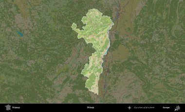 Askerler. Fransa 'nın idari alanı karanlık bir OpenStreetMap İnsani Haritası' na vurgulandı ve özetlendi