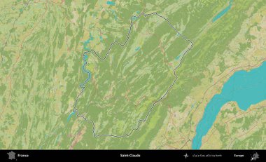 Aziz Claude. OpenStreetMap İnsani Haritada Fransa 'nın idari alanının ana hatları