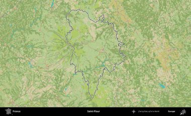 Aziz Un. OpenStreetMap İnsani Haritada Fransa 'nın idari alanının ana hatları