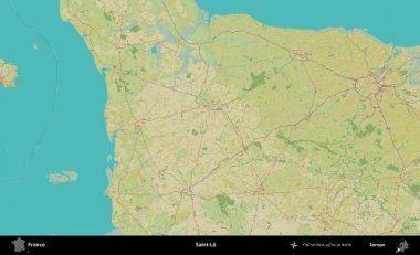 Aziz Lo. OpenStreetMap İnsani Yardım Stili Haritasında Fransa 'nın idari alanı