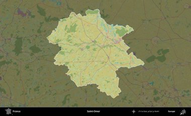 Aziz Ömer. Fransa 'nın idari alanı karanlık bir OpenStreetMap İnsani Haritası' na vurgulandı ve özetlendi
