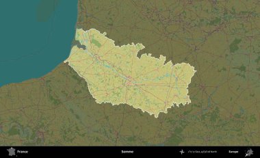 Biraz daha. Fransa 'nın idari alanı karanlık bir OpenStreetMap İnsani Haritası' na vurgulandı ve özetlendi