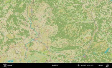 Vaucluse. OpenStreetMap İnsani Yardım Stili Haritasında Fransa 'nın idari alanı