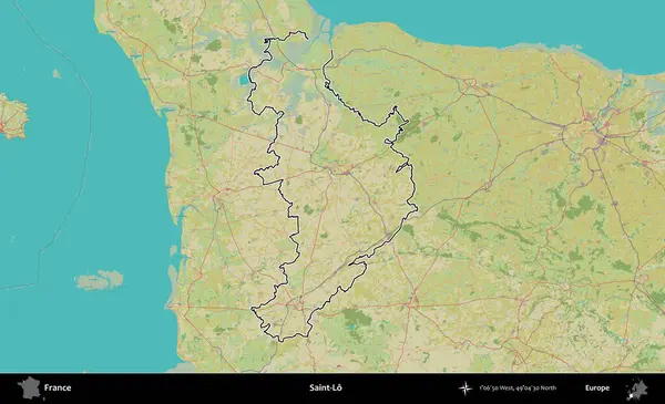 Aziz Lo. OpenStreetMap İnsani Haritada Fransa 'nın idari alanının ana hatları