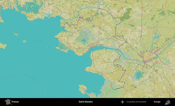 Aziz Nazaire. OpenStreetMap İnsani Haritada Fransa 'nın idari alanının ana hatları