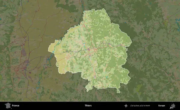 Hırsızlar. Fransa 'nın idari alanı karanlık bir OpenStreetMap İnsani Haritası' na vurgulandı ve özetlendi