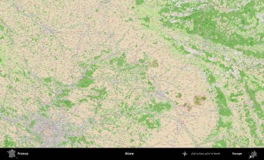 Aisne. OpenStreetMap Fransız stili haritasında Fransa 'nın idari alanı
