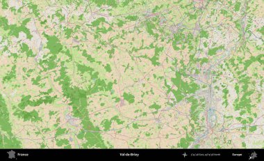 Val-de-Briey. OpenStreetMap Fransız stili haritasında Fransa 'nın idari alanı