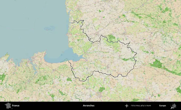 Çığ. OpenStreetMap Fransız stili haritasında Fransa 'nın idari bölgesinin ana hatları belirlendi