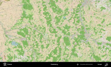 Merhamet et. OpenStreetMap Fransız stili haritasında Fransa 'nın idari alanı