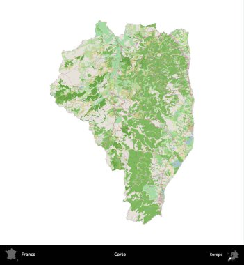 Doğru. Fransa 'nın idari bölgesi bir OpenStreetMap Fransız tarzı haritada beyazda izole edildi