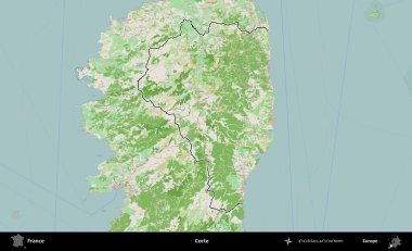 Doğru. OpenStreetMap Fransız stili haritasında Fransa 'nın idari bölgesinin ana hatları belirlendi