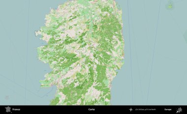 Doğru. OpenStreetMap Fransız stili haritasında Fransa 'nın idari alanı