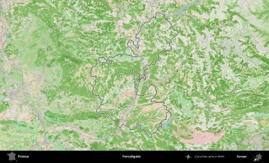 Biraz daha sessiz. OpenStreetMap Fransız stili haritasında Fransa 'nın idari bölgesinin ana hatları belirlendi