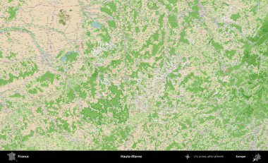 Haute-Marne. OpenStreetMap Fransız stili haritasında Fransa 'nın idari alanı