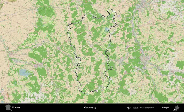Merhamet et. OpenStreetMap Fransız stili haritasında Fransa 'nın idari bölgesinin ana hatları belirlendi