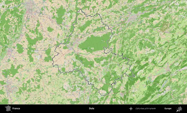 İşsizlik parası. OpenStreetMap Fransız stili haritasında Fransa 'nın idari bölgesinin ana hatları belirlendi