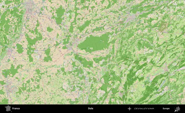 İşsizlik parası. OpenStreetMap Fransız stili haritasında Fransa 'nın idari alanı