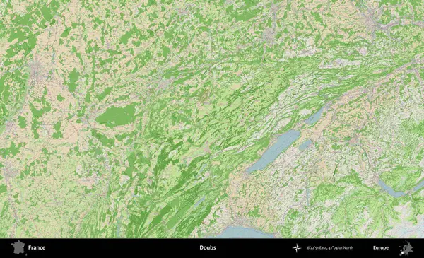 Hödükler. OpenStreetMap Fransız stili haritasında Fransa 'nın idari alanı