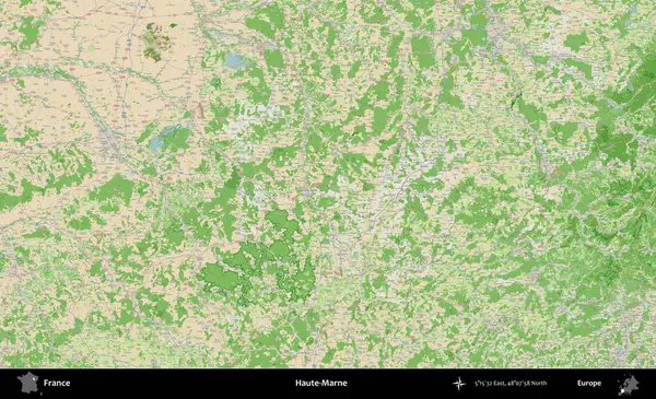 Haute-Marne. OpenStreetMap Fransız stili haritasında Fransa 'nın idari alanı