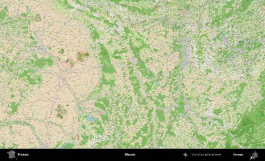Meuse. OpenStreetMap Fransız stili haritasında Fransa 'nın idari alanı