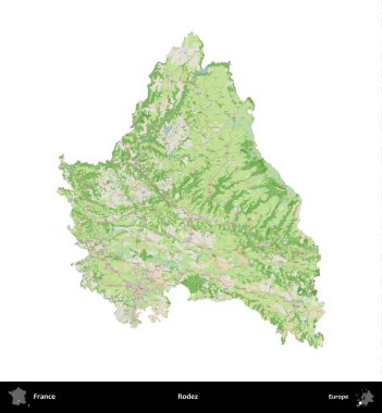 - Anlaşıldı. Fransa 'nın idari bölgesi bir OpenStreetMap Fransız tarzı haritada beyazda izole edildi