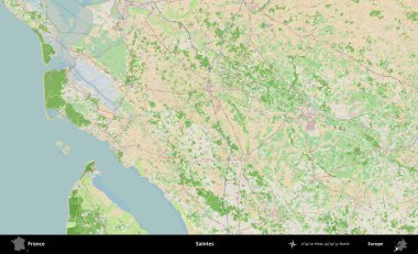 Azizler. OpenStreetMap Fransız stili haritasında Fransa 'nın idari alanı