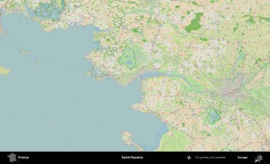 Aziz Nazaire. OpenStreetMap Fransız stili haritasında Fransa 'nın idari alanı