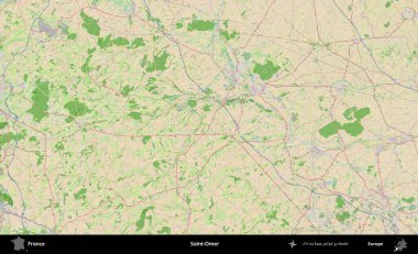 Aziz Ömer. OpenStreetMap Fransız stili haritasında Fransa 'nın idari alanı