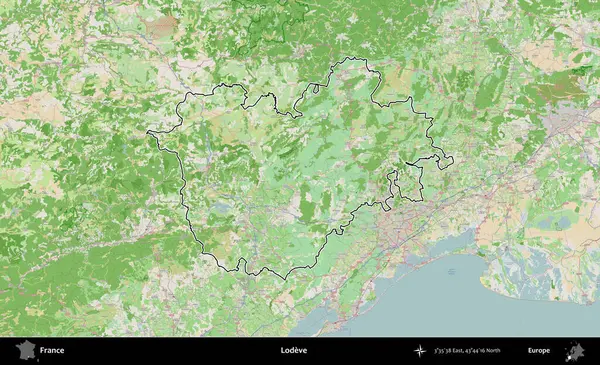 Sevgi. OpenStreetMap Fransız stili haritasında Fransa 'nın idari bölgesinin ana hatları belirlendi