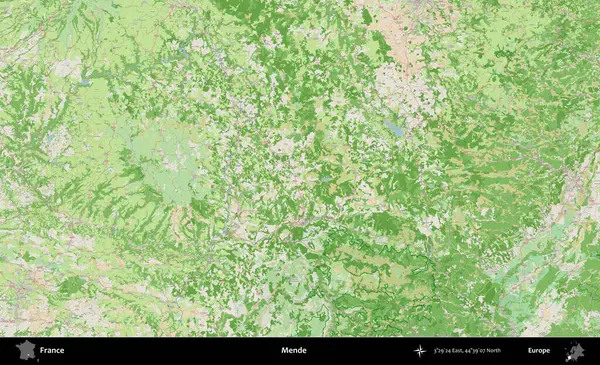 Mende. OpenStreetMap Fransız stili haritasında Fransa 'nın idari alanı