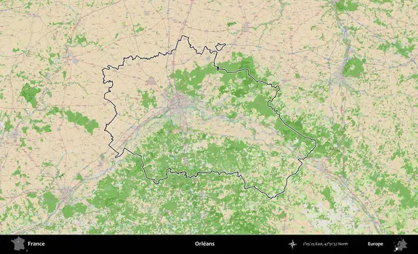 - Orleans. OpenStreetMap Fransız stili haritasında Fransa 'nın idari bölgesinin ana hatları belirlendi