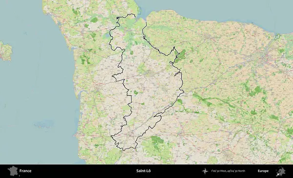 Aziz Lo. OpenStreetMap Fransız stili haritasında Fransa 'nın idari bölgesinin ana hatları belirlendi
