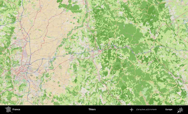 Hırsızlar. OpenStreetMap Fransız stili haritasında Fransa 'nın idari alanı
